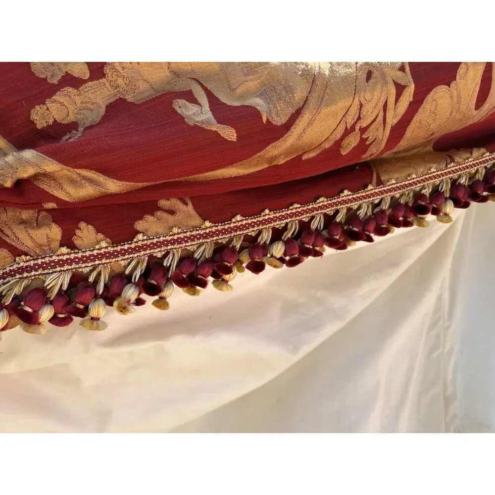 Redelman Red Dolphin Custom Lined Drapery Panels Pr 108x107 Each Jacquard Luxury